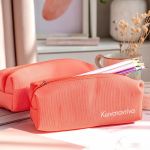 Σχολική Κασετίνα για Κορίτσια, Κοραλί με Όνομα