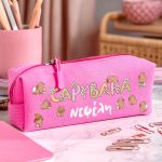 Σχολική Κασετίνα για Κορίτσια, Φούξια με Σχέδιο Capybara