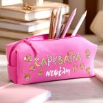 Σχολική Κασετίνα για Κορίτσια, Φούξια με Σχέδιο Capybara