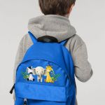 Τσάντα Πλάτης Σχολική Νηπιαγωγείου Μπλε με Ζωάκια