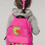 Σχολική Τσάντα Πλάτης Νηπιαγωγείου Φούξια με Βατραχάκι