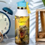 Παγούρι Θερμός Παιδικό με Καλαμάκι & Σχέδιο Δεινόσαυρο
