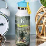 Παιδικό Παγούρι Θερμός με Καλαμάκι & Σχέδιο Δεινόσαυρους