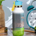 Παγούρι Θερμός Παιδικό με Καλαμάκι & Γαλανόλευκη Φανέλα