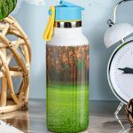 Παγούρι Θερμός Παιδικό με Καλαμάκι & Κυανόλευκο Πάιχτη