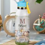 Παιδικό Παγούρι Θερμός με Καλαμάκι & Σχέδιο Σαφάρι