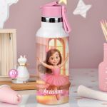 Παγούρι Θερμός Παιδικό με Καλαμάκι & Σχέδιο Μπαλαρίνα