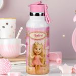 Παγούρι Θερμός Παιδικό με Καλαμάκι & Σχέδιο Ξανθιά Νεράιδα