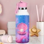 Παγούρι Θερμός Παιδικό με Καλαμάκι & Σχέδιο Γοργόνα