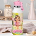 Παγούρι Θερμός Παιδικό με Καλαμάκι & Σχέδιο Μικρή Νεράιδα