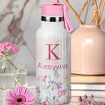 Σετ 2 Δώρα για Παιδιά, Θερμός & Δοχείο Φαγητού με Άνθη