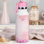 Παιδικό Παγούρι Θερμός με Καλαμάκι & Σχέδιο Πεταλούδες