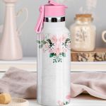 Σετ 2 Δώρα για Παιδιά, Θερμός & Δοχείο Φαγητού με Λουλούδια