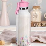 Σετ 2 Δώρα για Παιδιά, Θερμός & Δοχείο Φαγητού με Άνθη