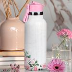 Παιδικό Παγούρι Θερμός με Καλαμάκι & Σχέδιο Αμυγδαλιές