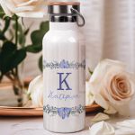 Ανοξείδωτo Μπουκάλι Θερμός με Σχέδιο Ανθισμένο Λουλούδι