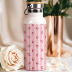 Ανοξείδωτo Μπουκάλι Θερμός με Μονόγραμμα & Σχέδιο Φράουλες