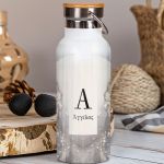 Μπουκάλι Θερμός Ανοξείδωτo με Όνομα & Σχέδιο Green Vibes