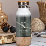 Ανοξείδωτo Μπουκάλι Θερμός με Όνομα & Σχέδιο Sand Pattern