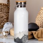 Ανοξείδωτo Μπουκάλι Θερμός με Όνομα & Σχέδιο Βουνοκορφές