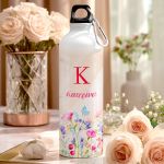 Σετ 2 Δώρα για Παιδιά, Παγούρι & Τσάντα Γυμνασίου με Λουλούδια