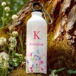 Σετ 2 Δώρα για Παιδιά, Παγούρι & Τσάντα Γυμνασίου με Λουλούδια