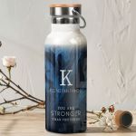 Ανοξείδωτo Μπουκάλι Θερμός με Όνομα & Σχέδιο Blue Waves