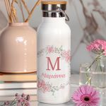 Ανοξείδωτo Μπουκάλι Θερμός με Σχέδιο Στεφάνι Από Λουλούδια