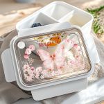 Σετ 2 Δώρα για Παιδιά, Θερμός & Δοχείο Φαγητού με Πεταλούδα