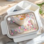 Σετ 2 Δώρα για Παιδιά, Θερμός & Δοχείο Φαγητού με Άνθη