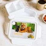 Σετ 2 Δώρα για Παιδιά, Παγούρι με Τιγράκια & Δοχείο Φαγητού