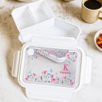 Σετ 2 Δώρα για Παιδιά, Θερμός & Δοχείο Φαγητού με Άνθη