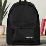 Σχολική Τσάντα Μαύρη για Παιδιά, Προσωποποιημένη με Όνομα