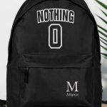 Σχολική Τσάντα για Γυμνασίο & Λύκειο, Μαύρη με Σχέδιο Nothing