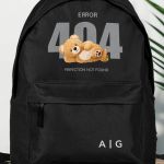 Σχολική Τσάντα για Γυμνασίο & Λύκειο, Μαύρη με Σχέδιο Teddy