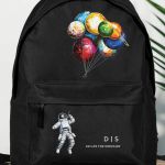 Σχολική Τσάντα για Γυμνασίο & Λύκειο, Μαύρη με Σχέδιο Balloons