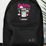 Σχολική Τσάντα για Γυμνασίο & Λύκειο, Μαύρη με Retro Games