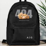 Σχολική Τσάντα για Γυμνασίο & Λύκειο, Μαύρη με Σχέδιο Teddy