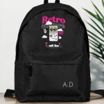 Σχολική Τσάντα για Γυμνασίο & Λύκειο, Μαύρη με Retro Games