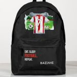 Τσάντα Σχολική για Δημοτικό, Μαύρη με Ερυθρόλευκη Φανέλα