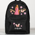Σχολική Τσάντα για Παιδιά Δημοτικού, Μαύρη με Πριγκίπισσα