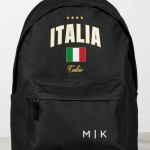 Σχολική Τσάντα για Γυμνασίο & Λύκειο, Μαύρη με Σχέδιο ITALIA