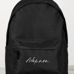 Μαύρη Τσάντα Σχολική για Παιδιά, Προσωποποιημένη με Όνομα