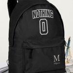 Σχολική Τσάντα για Γυμνασίο & Λύκειο, Μαύρη με Σχέδιο Nothing