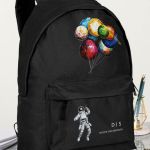 Σχολική Τσάντα για Γυμνασίο & Λύκειο, Μαύρη με Σχέδιο Balloons