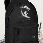 Σχολική Τσάντα για Γυμνασίο & Λύκειο, Μαύρη με Σχέδιο Surfing