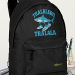 Σχολική Τσάντα για Γυμνασίο & Λύκειο, Μαύρη με Σχέδιο Καρχαρία