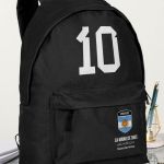 Σχολική Τσάντα για Γυμνασίο & Λύκειο, Μαύρη με Σχέδιο Αργεντινή