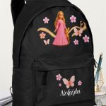 Σχολική Τσάντα για Παιδιά Δημοτικού, Μαύρη με Πριγκίπισσα