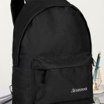 Σχολική Τσάντα Μαύρη για Παιδιά, Προσωποποιημένη με Όνομα